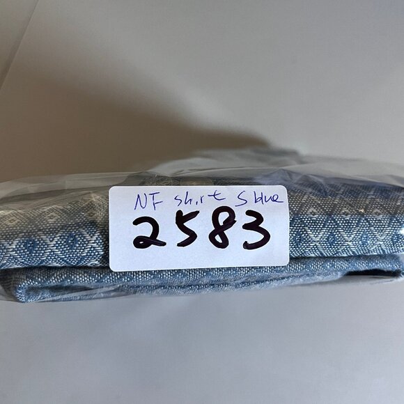 Naked & Famous All Over Print Geometric Button Down Shirt - Men's Size S - Blue - Picture 9 of 9